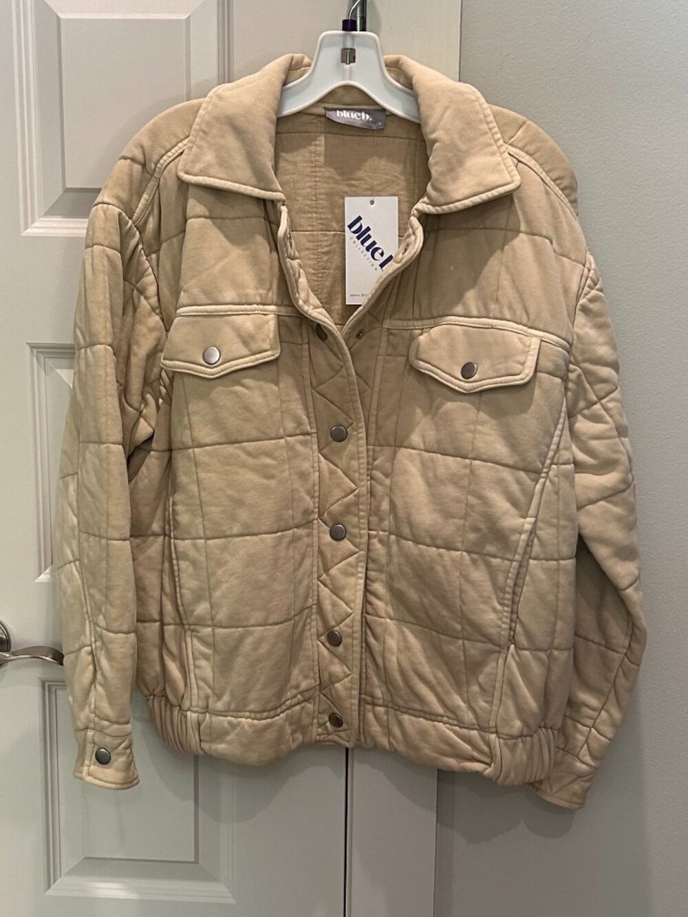 Blue B Collection Quilted Taupe Jacket.
